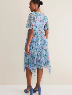 Dresses^Phase Eight Kendall Floral Midi Dress Multi-Coloured