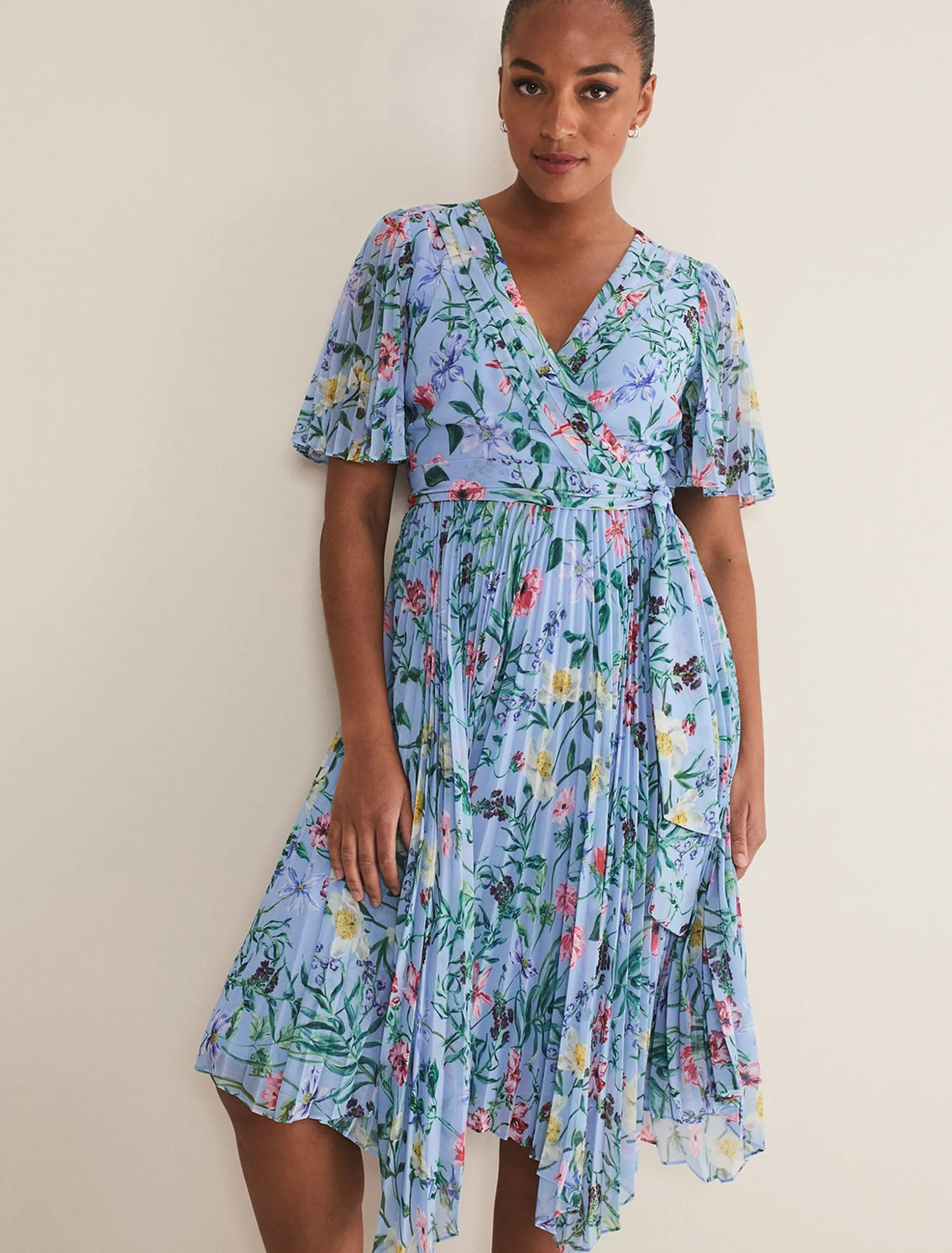 Dresses^Phase Eight Kendall Floral Midi Dress Multi-Coloured