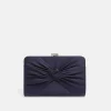 Bags^Phase Eight Kendall Satin Knot Front Clutch Bag Navy