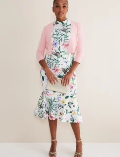Jackets^Phase Eight Khai Pink Occasion Jacket Pale Pink