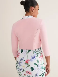Jackets^Phase Eight Khai Pink Occasion Jacket Pale Pink