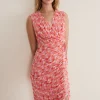 Dresses^Phase Eight Khy Geo Wrap Mini Dress Pink Multi