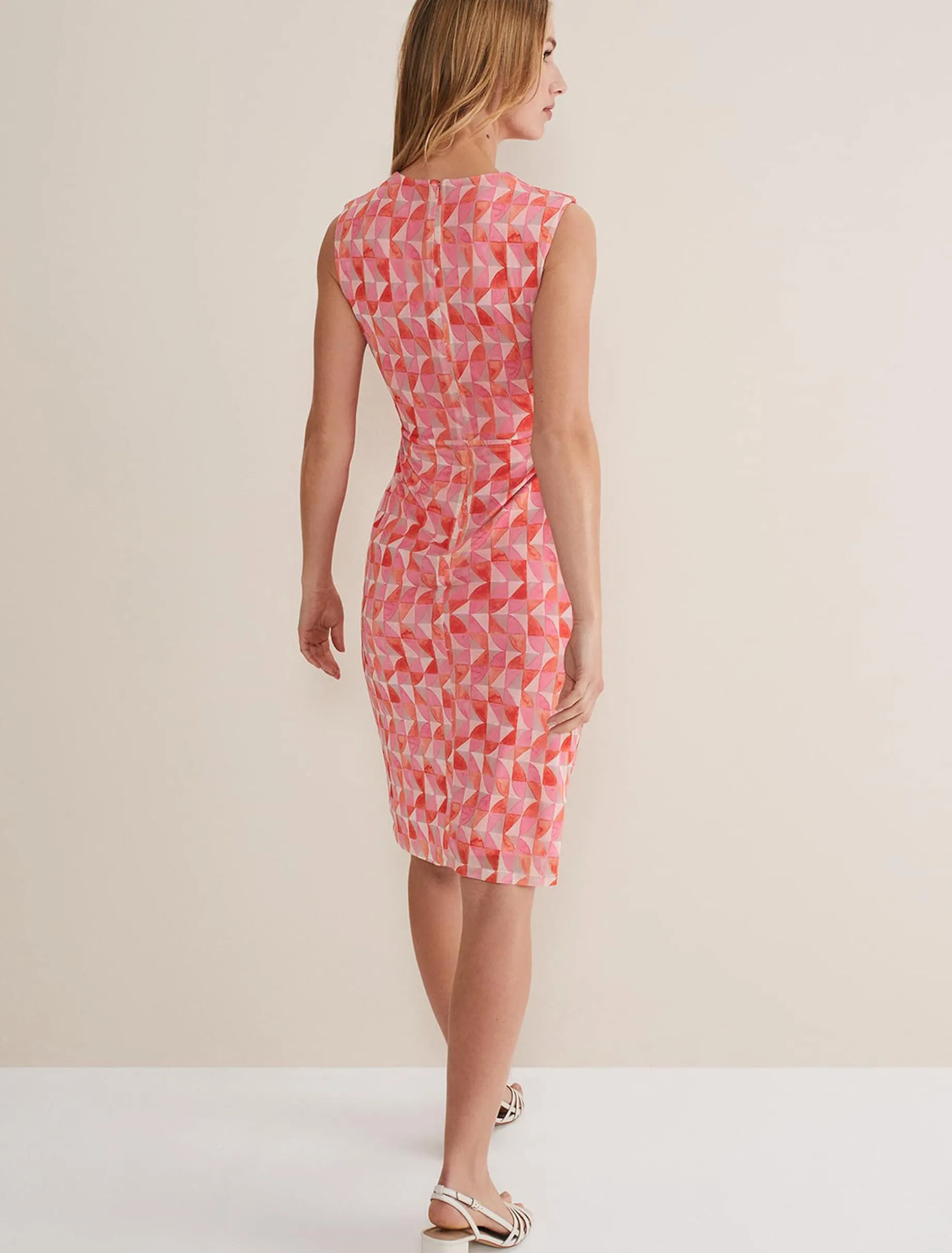 Dresses^Phase Eight Khy Geo Wrap Mini Dress Pink Multi