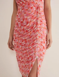 Dresses^Phase Eight Khy Geo Wrap Mini Dress Pink Multi