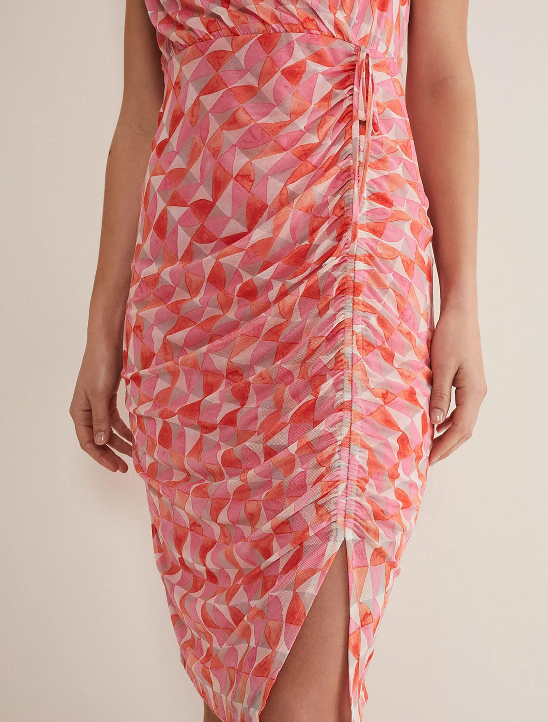 Dresses^Phase Eight Khy Geo Wrap Mini Dress Pink Multi