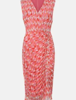 Dresses^Phase Eight Khy Geo Wrap Mini Dress Pink Multi