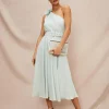 Dresses^Phase Eight Kiki One Shoulder Midi Dress Eau De Nil