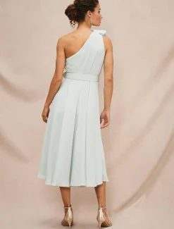 Dresses^Phase Eight Kiki One Shoulder Midi Dress Eau De Nil