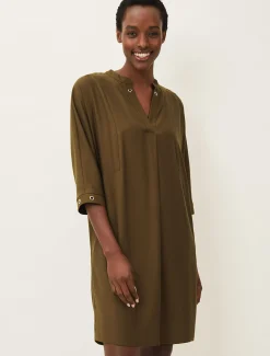 Dresses^Phase Eight Kiran Eyelet Tunic Dress Khaki