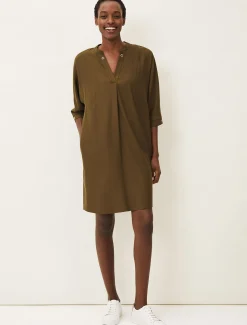 Dresses^Phase Eight Kiran Eyelet Tunic Dress Khaki