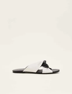 Sandals & Wedges^Phase Eight Knotted Flat Sandal Navy/Ivory