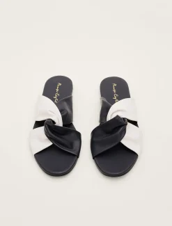 Sandals & Wedges^Phase Eight Knotted Flat Sandal Navy/Ivory