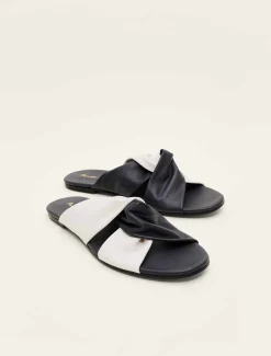 Sandals & Wedges^Phase Eight Knotted Flat Sandal Navy/Ivory