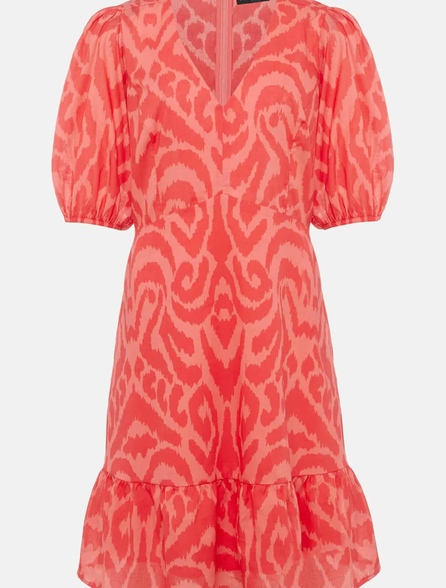 Dresses^Phase Eight Krystal Cotton Abstract Mini Dress Pink/Red