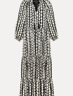 Dresses^Phase Eight Lara Midi Dress Black/Ivory