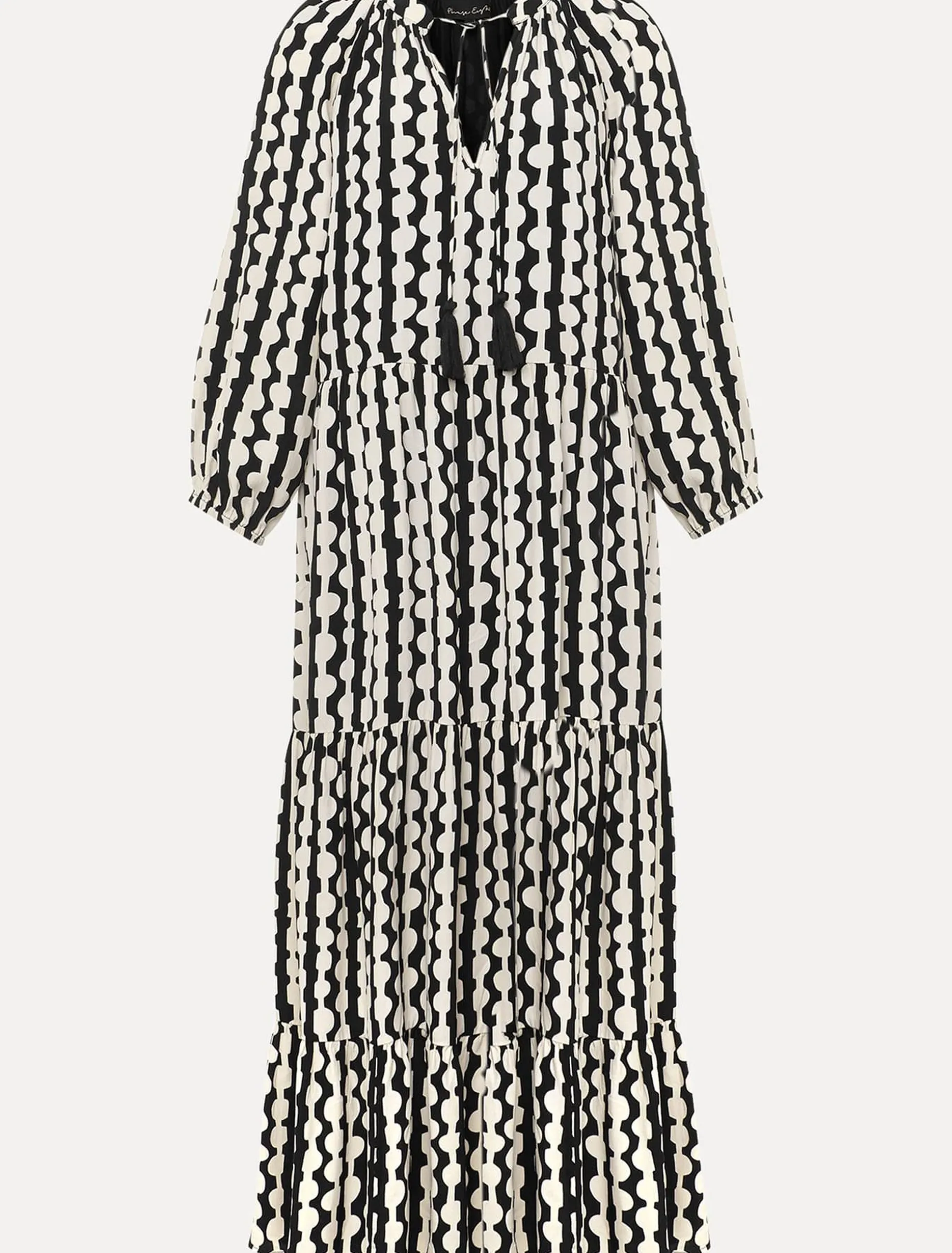 Dresses^Phase Eight Lara Midi Dress Black/Ivory