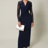 Dresses^Phase Eight Layton Sequin Jersey Maxi Dress Navy