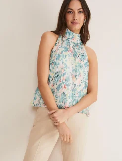 Shirts & Blouses^Phase Eight Lea Floral Pleat Blouse Pastels/Multi
