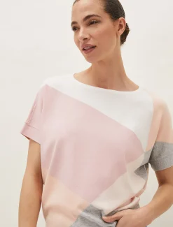 Knitwear^Phase Eight Leana Colourblock Fine Knit Jumper Pink Multi
