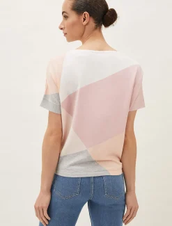 Knitwear^Phase Eight Leana Colourblock Fine Knit Jumper Pink Multi