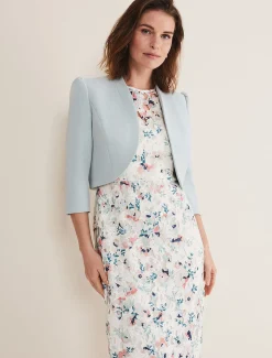 Jackets^Phase Eight Leanna Cropped Jacket Eau De Nil