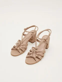 Sandals & Wedges^Phase Eight Leather Ankle Strap Sandal Shoe Tan