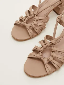 Sandals & Wedges^Phase Eight Leather Ankle Strap Sandal Shoe Tan