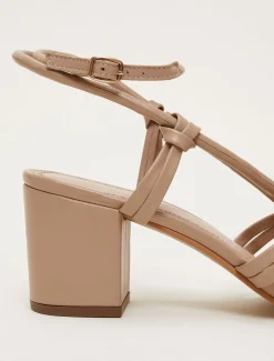 Sandals & Wedges^Phase Eight Leather Ankle Strap Sandal Shoe Tan
