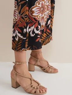 Sandals & Wedges^Phase Eight Leather Ankle Strap Sandal Shoe Tan