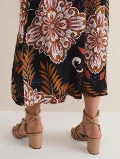 Sandals & Wedges^Phase Eight Leather Ankle Strap Sandal Shoe Tan