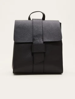 Bags^Phase Eight Leather Backpack Black