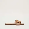 Sandals & Wedges^Phase Eight Leather Buckle Flat Sandals Neutral