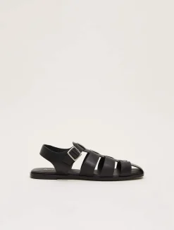 Sandals & Wedges^Phase Eight Leather Chunky Strap Sandal Black
