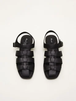 Sandals & Wedges^Phase Eight Leather Chunky Strap Sandal Black