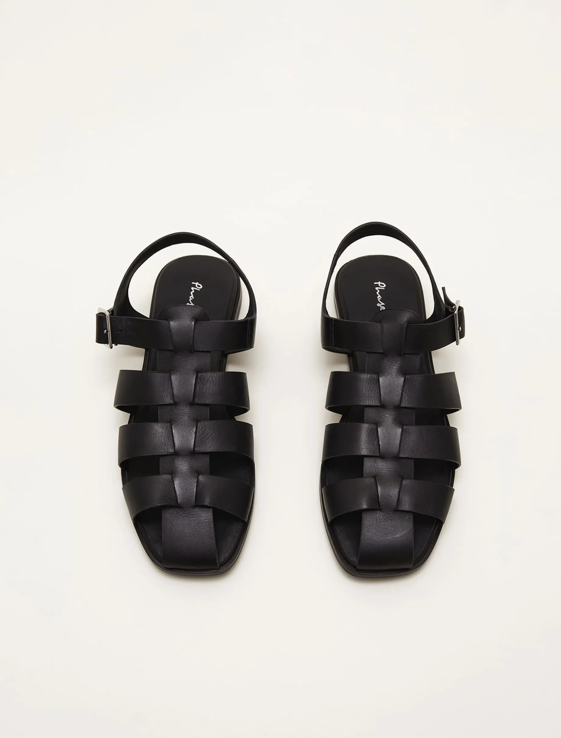 Sandals & Wedges^Phase Eight Leather Chunky Strap Sandal Black