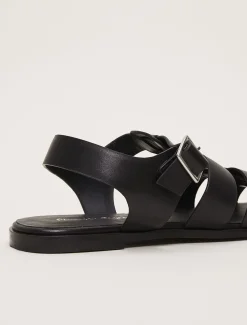Sandals & Wedges^Phase Eight Leather Chunky Strap Sandal Black