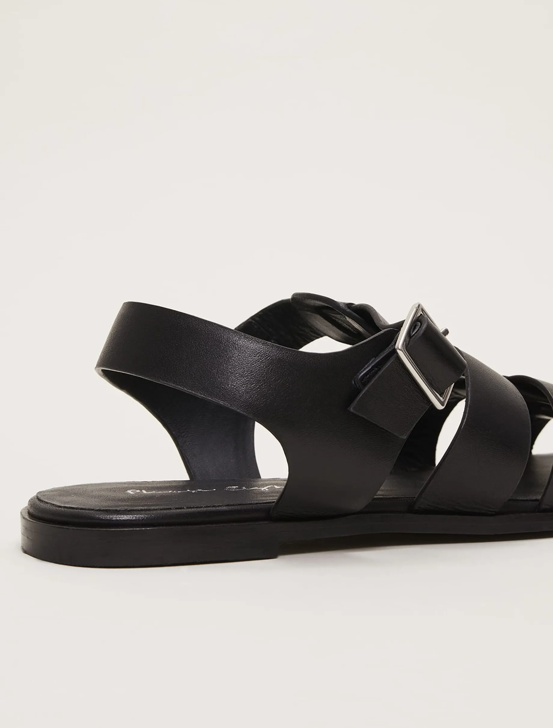 Sandals & Wedges^Phase Eight Leather Chunky Strap Sandal Black