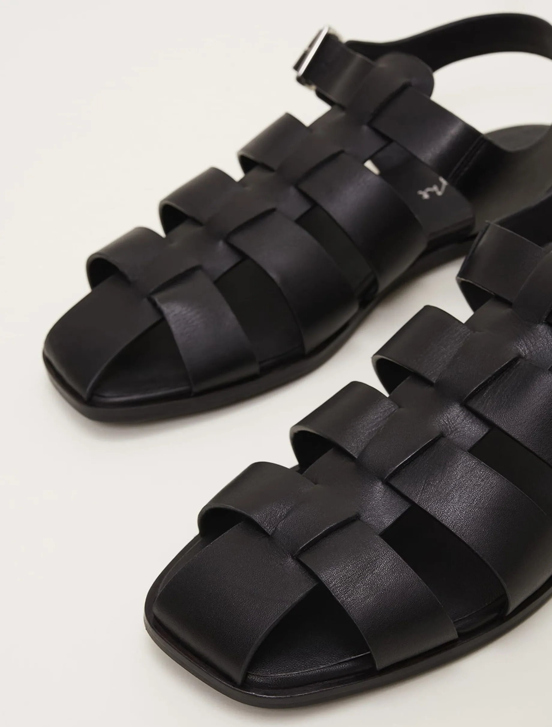 Sandals & Wedges^Phase Eight Leather Chunky Strap Sandal Black