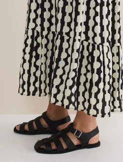 Sandals & Wedges^Phase Eight Leather Chunky Strap Sandal Black