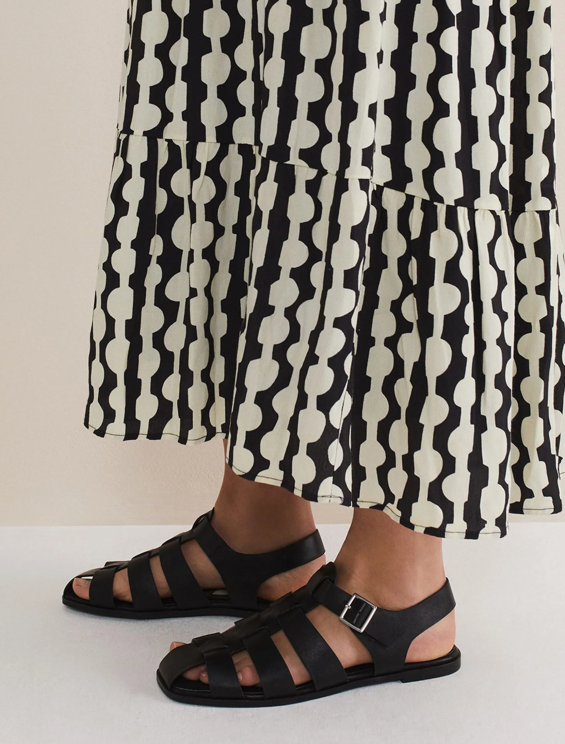 Sandals & Wedges^Phase Eight Leather Chunky Strap Sandal Black