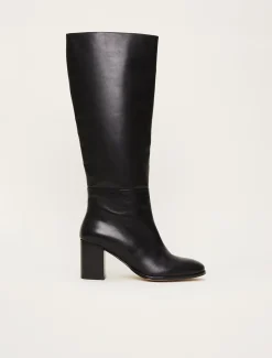 Heels^Phase Eight Leather Knee High Boots Black