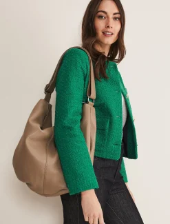 Bags^Phase Eight Leather Shopper Bag Putty White
