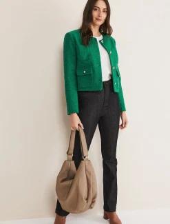 Bags^Phase Eight Leather Shopper Bag Putty White