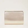 Bags^Phase Eight Leather Slim Clutch Bag Gold