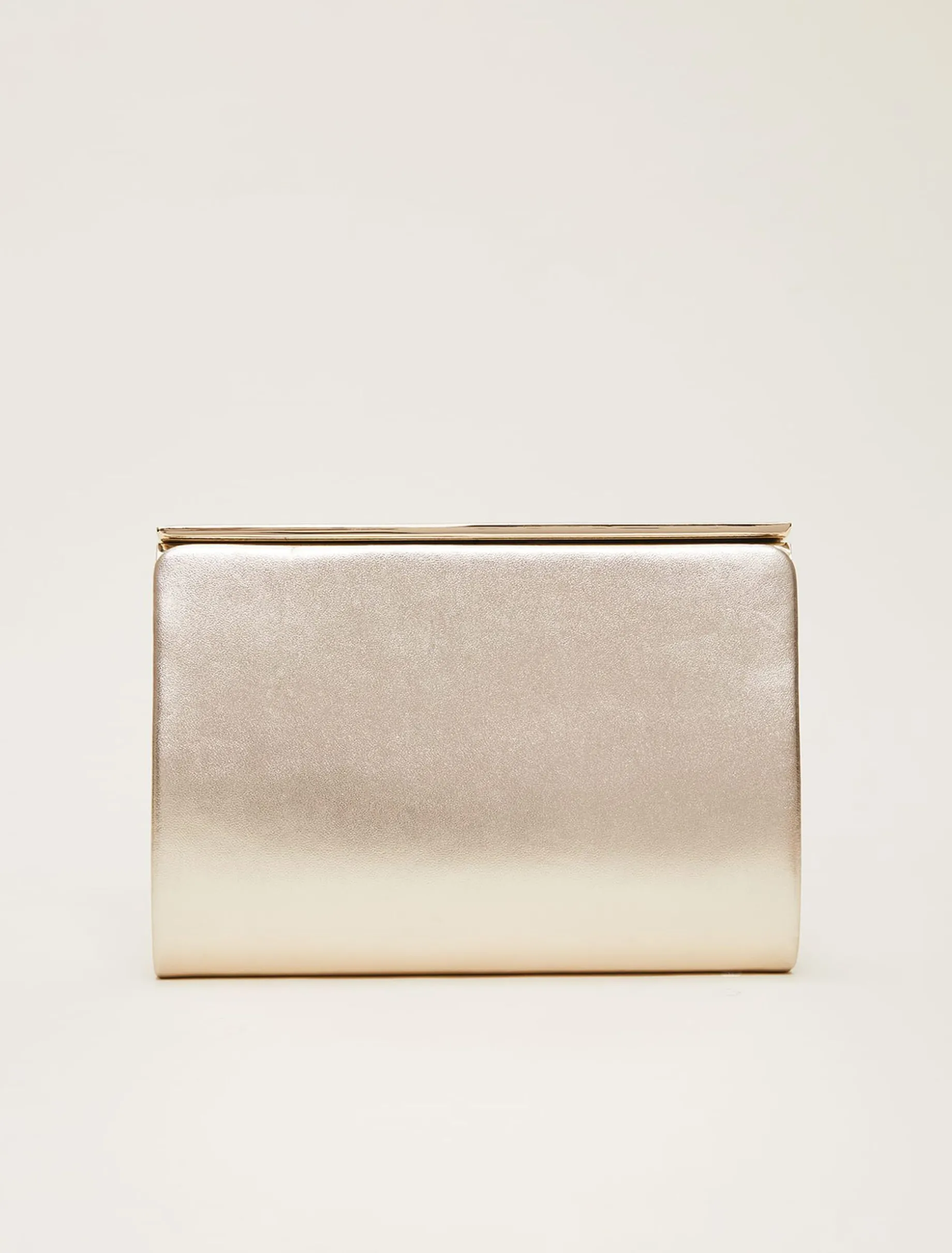 Bags^Phase Eight Leather Slim Clutch Bag Gold