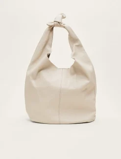 Bags^Phase Eight Leather Slouch Bag Winter White