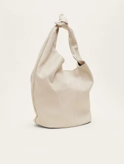 Bags^Phase Eight Leather Slouch Bag Winter White