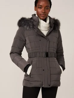 Coats^Phase Eight Leona Short Puffer Coat Grey