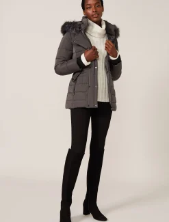 Coats^Phase Eight Leona Short Puffer Coat Grey