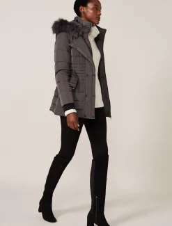 Coats^Phase Eight Leona Short Puffer Coat Grey